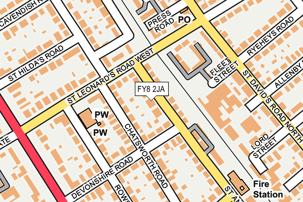FY8 2JA map - OS OpenMap – Local (Ordnance Survey)