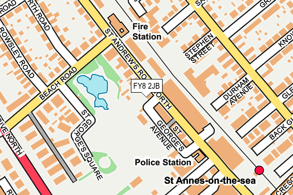 FY8 2JB map - OS OpenMap – Local (Ordnance Survey)