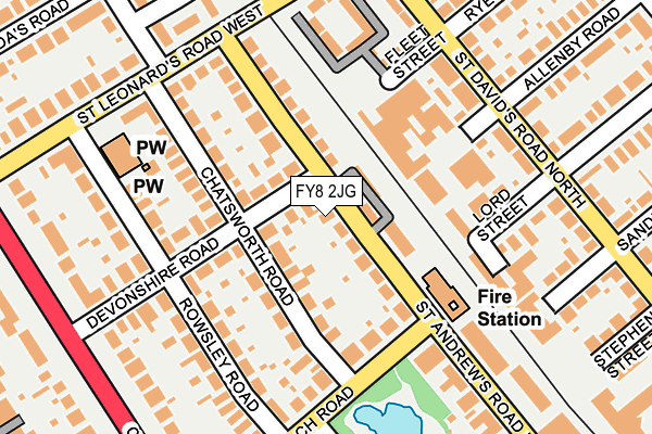 FY8 2JG map - OS OpenMap – Local (Ordnance Survey)