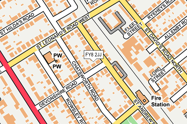 FY8 2JJ map - OS OpenMap – Local (Ordnance Survey)