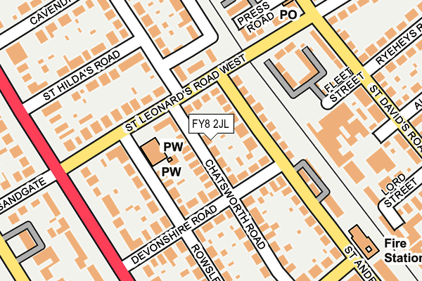 FY8 2JL map - OS OpenMap – Local (Ordnance Survey)