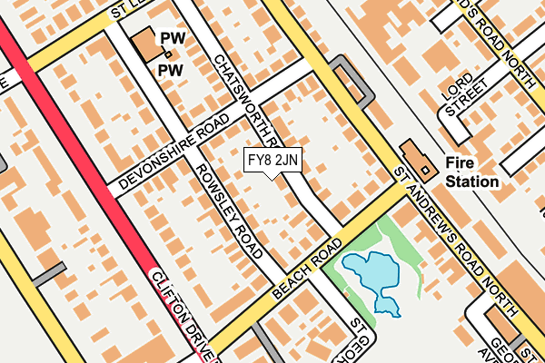 FY8 2JN map - OS OpenMap – Local (Ordnance Survey)