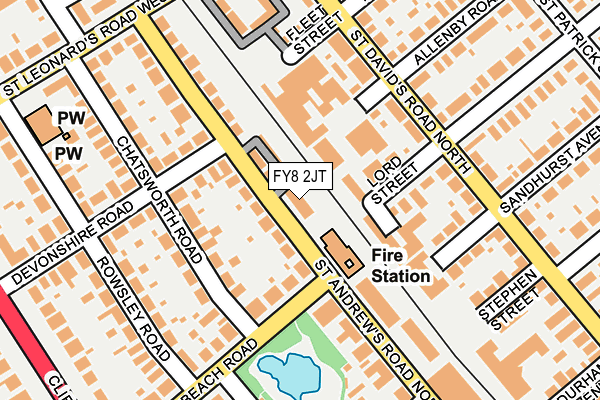 FY8 2JT map - OS OpenMap – Local (Ordnance Survey)