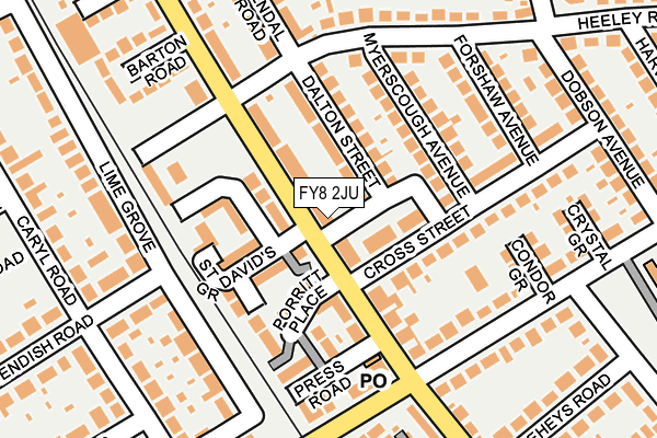 FY8 2JU map - OS OpenMap – Local (Ordnance Survey)