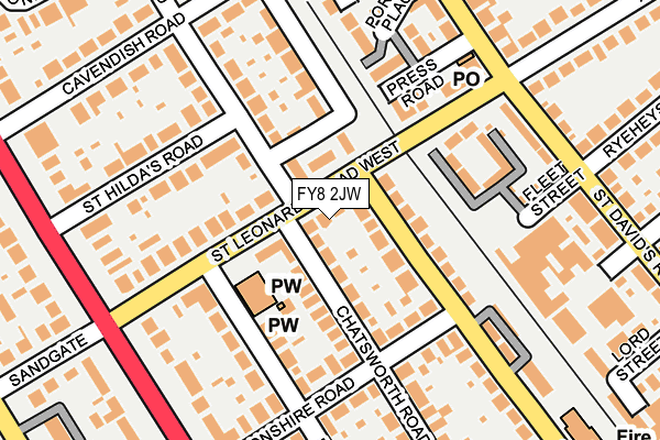 FY8 2JW map - OS OpenMap – Local (Ordnance Survey)