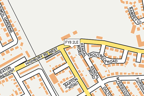 FY8 2LE map - OS OpenMap – Local (Ordnance Survey)