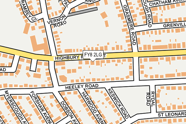 FY8 2LG map - OS OpenMap – Local (Ordnance Survey)