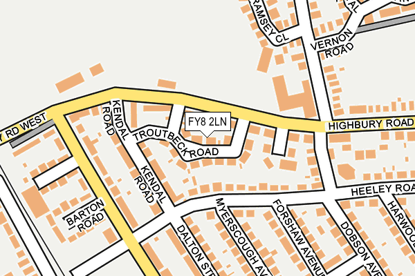 FY8 2LN map - OS OpenMap – Local (Ordnance Survey)