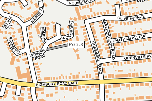 FY8 2LR map - OS OpenMap – Local (Ordnance Survey)