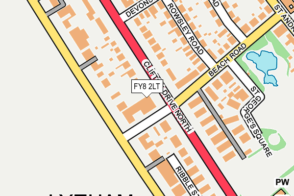 FY8 2LT map - OS OpenMap – Local (Ordnance Survey)