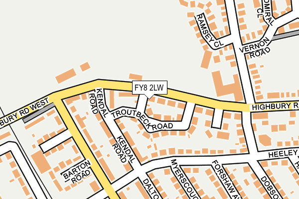 FY8 2LW map - OS OpenMap – Local (Ordnance Survey)