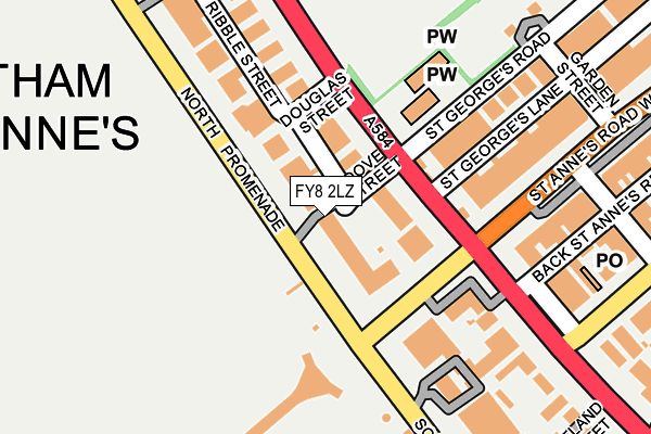 FY8 2LZ map - OS OpenMap – Local (Ordnance Survey)