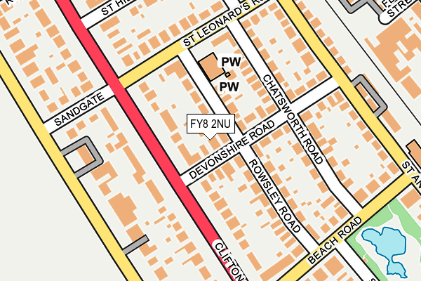 FY8 2NU map - OS OpenMap – Local (Ordnance Survey)