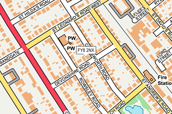 FY8 2NX map - OS OpenMap – Local (Ordnance Survey)