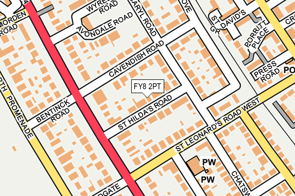FY8 2PT map - OS OpenMap – Local (Ordnance Survey)