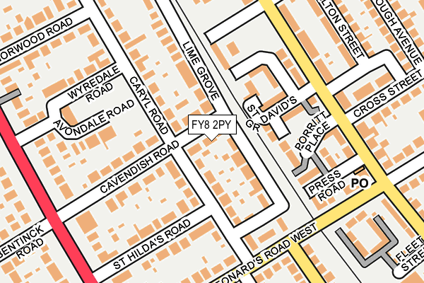 FY8 2PY map - OS OpenMap – Local (Ordnance Survey)