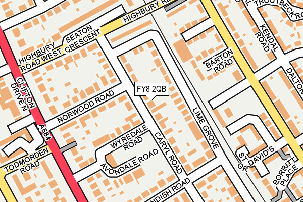 FY8 2QB map - OS OpenMap – Local (Ordnance Survey)