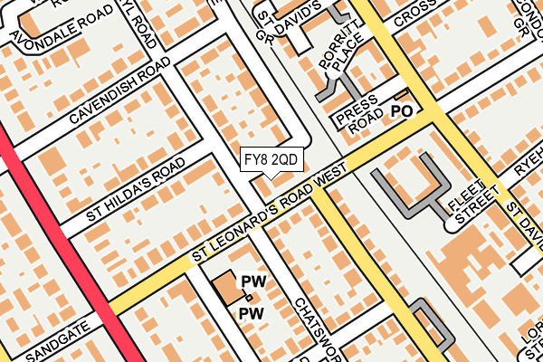 FY8 2QD map - OS OpenMap – Local (Ordnance Survey)
