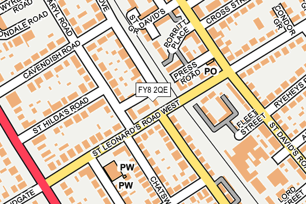 FY8 2QE map - OS OpenMap – Local (Ordnance Survey)