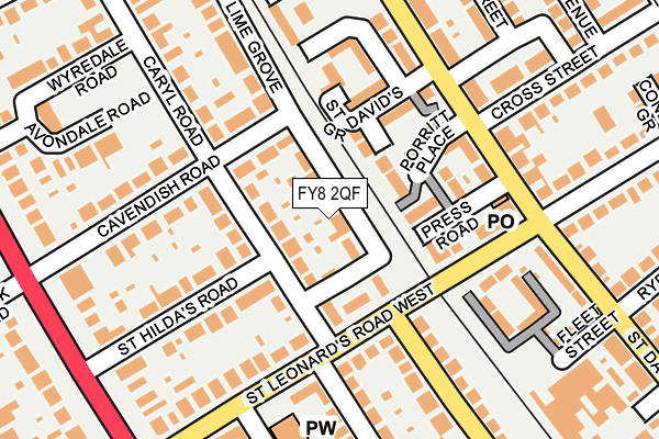 FY8 2QF map - OS OpenMap – Local (Ordnance Survey)