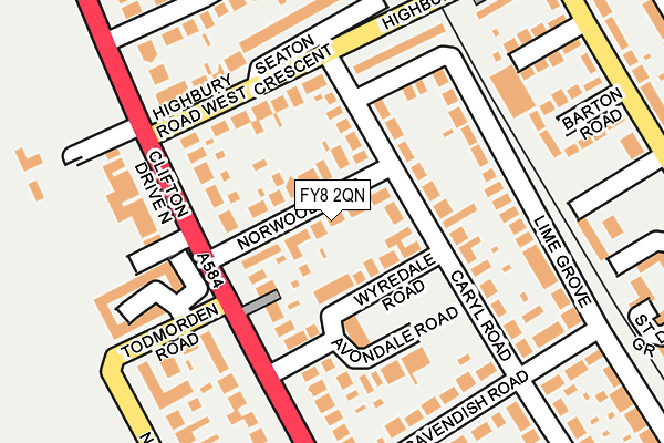 FY8 2QN map - OS OpenMap – Local (Ordnance Survey)