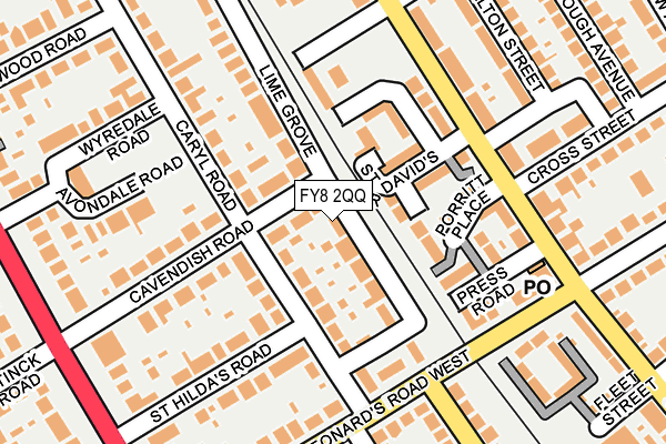 FY8 2QQ map - OS OpenMap – Local (Ordnance Survey)
