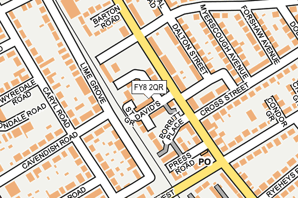 FY8 2QR map - OS OpenMap – Local (Ordnance Survey)