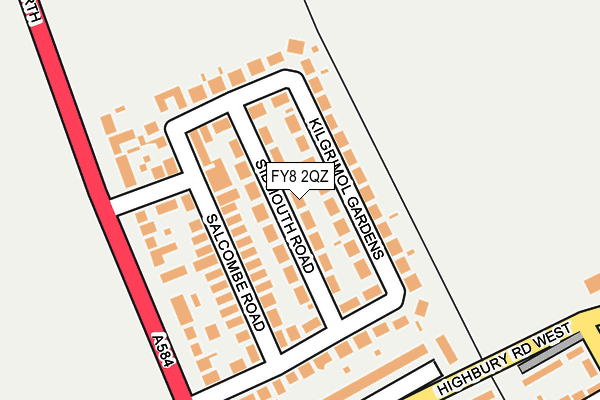 FY8 2QZ map - OS OpenMap – Local (Ordnance Survey)