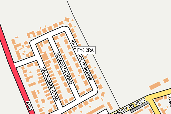 FY8 2RA map - OS OpenMap – Local (Ordnance Survey)