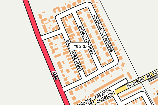 FY8 2RD map - OS OpenMap – Local (Ordnance Survey)
