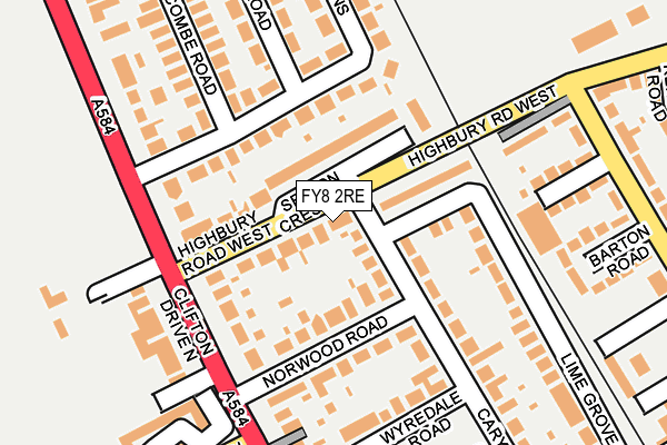 FY8 2RE map - OS OpenMap – Local (Ordnance Survey)