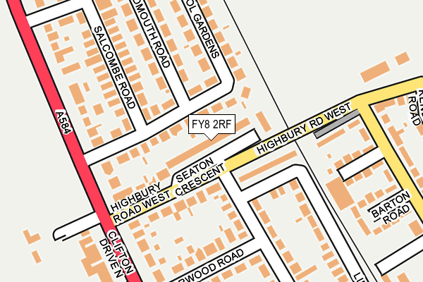 FY8 2RF map - OS OpenMap – Local (Ordnance Survey)