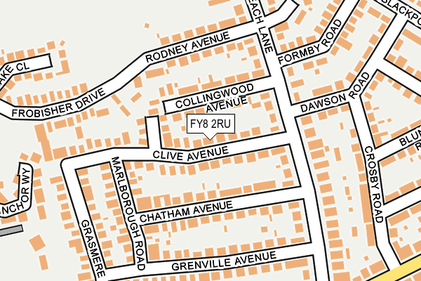 FY8 2RU map - OS OpenMap – Local (Ordnance Survey)