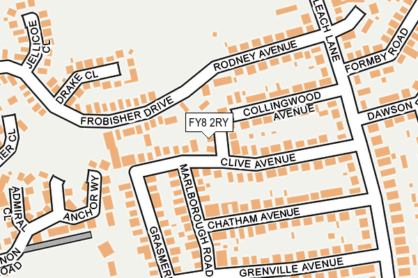 FY8 2RY map - OS OpenMap – Local (Ordnance Survey)