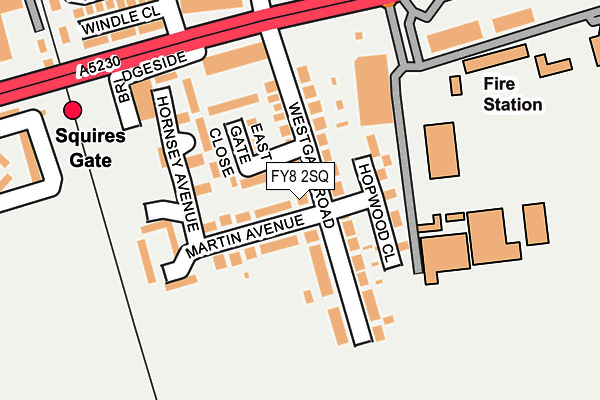 FY8 2SQ map - OS OpenMap – Local (Ordnance Survey)
