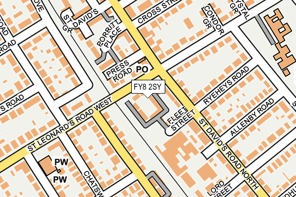 FY8 2SY map - OS OpenMap – Local (Ordnance Survey)