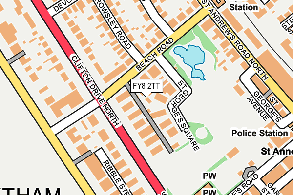 FY8 2TT map - OS OpenMap – Local (Ordnance Survey)