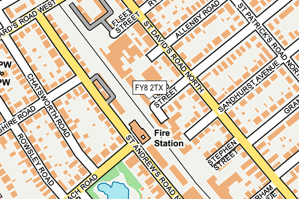 FY8 2TX map - OS OpenMap – Local (Ordnance Survey)