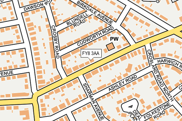 FY8 3AA map - OS OpenMap – Local (Ordnance Survey)
