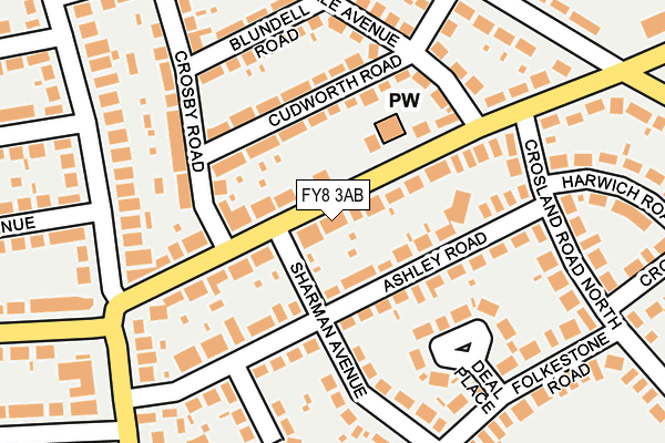 FY8 3AB map - OS OpenMap – Local (Ordnance Survey)