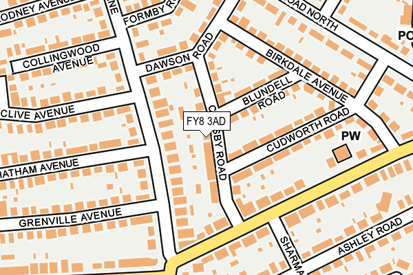 FY8 3AD map - OS OpenMap – Local (Ordnance Survey)