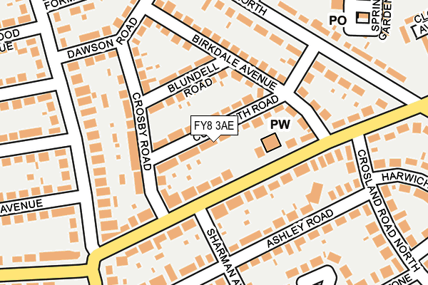 FY8 3AE map - OS OpenMap – Local (Ordnance Survey)