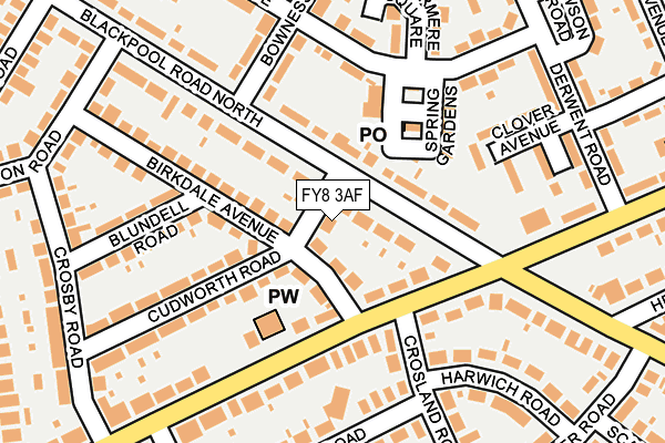 FY8 3AF map - OS OpenMap – Local (Ordnance Survey)