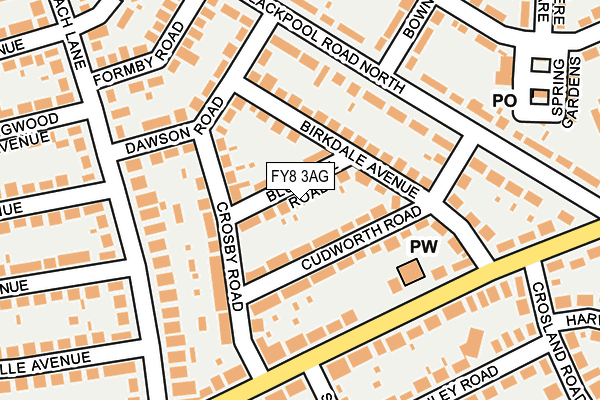 FY8 3AG map - OS OpenMap – Local (Ordnance Survey)