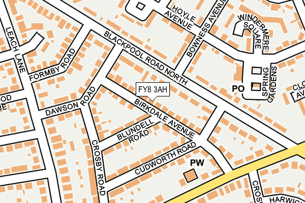 FY8 3AH map - OS OpenMap – Local (Ordnance Survey)