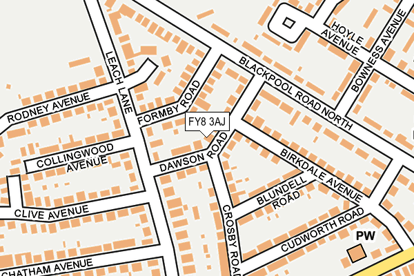 FY8 3AJ map - OS OpenMap – Local (Ordnance Survey)