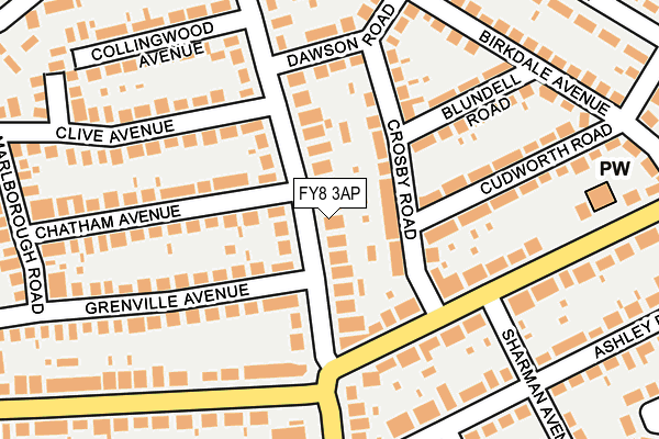 FY8 3AP map - OS OpenMap – Local (Ordnance Survey)