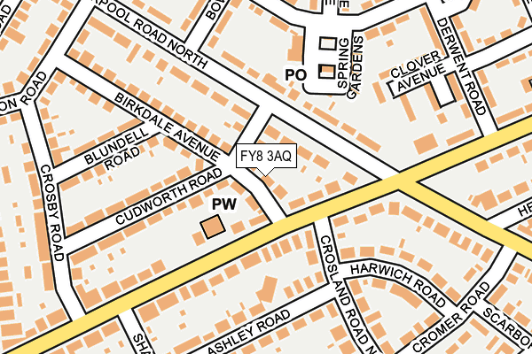 FY8 3AQ map - OS OpenMap – Local (Ordnance Survey)