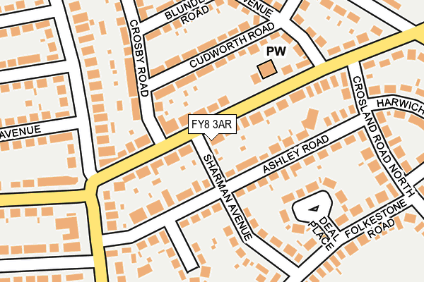 FY8 3AR map - OS OpenMap – Local (Ordnance Survey)