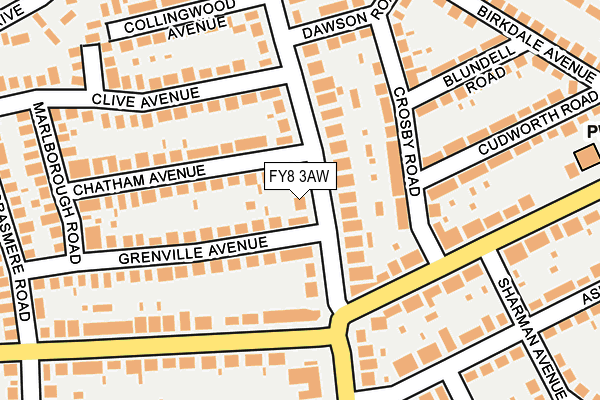 FY8 3AW map - OS OpenMap – Local (Ordnance Survey)